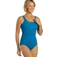 thumbnail image 5 of Sporti Textured Chlorine Resistant Scoop Back One Piece Slimsuit, High Cut, Soft Cup (Women’s), 5 of 12