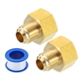 thumbnail image 1 of 2Pack Brass Pipe Fitting, 3/8 SAE Male x 1/2 SAE Female Pipe Adapter, 1 of 6