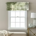thumbnail image 3 of Abstract Art Valances for Windows, Retro Green Collage Oil Painting Texture Valance Window Treatment Rod Pocket Short Curtains Valances for Kitchen Bathroom 42"W x 12"L, 3 of 9