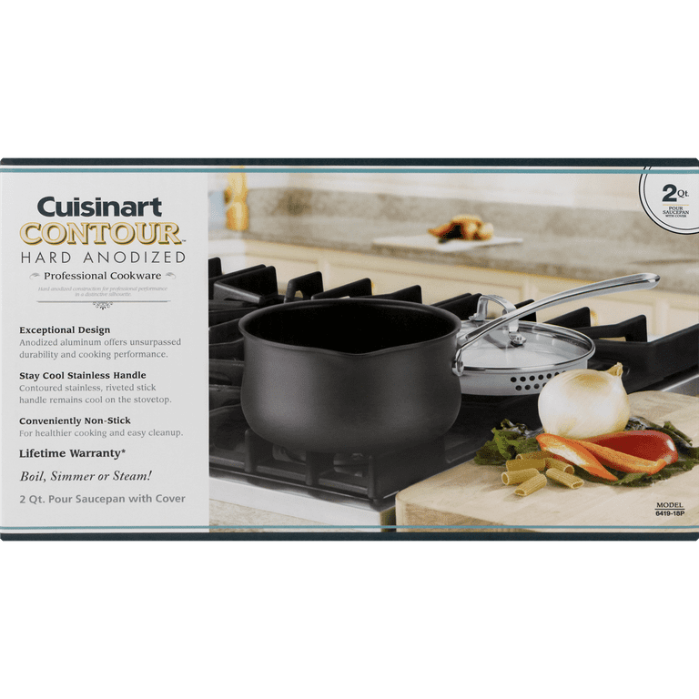 Cuisinart 6419-18P Contour Hard Anodized 2 Quart Pour Saucepan with Cover