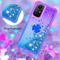 thumbnail image 5 of Slim Fit Phone Case for Redmi Note 12s, Bling Shiny Quicksand Effect TPU Bumper Case with Four Corners Heavy Anti-Fall Protection Case for Redmi Note 12s,Purple Blue, 5 of 14
