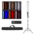 thumbnail image 1 of Portable Handheld RGB Tube Light Kit LED Video Light Wand 21W 3200K-5600K Dimmable CRI95+ with 2M Metal Light Stand + Remote Control + Carry Bag for Vlog Live Streaming Product Portrait Photography, 1 of 8