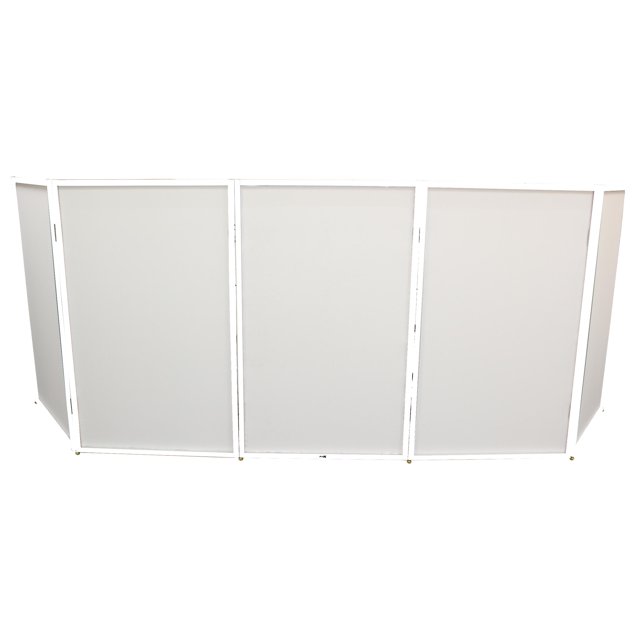 5 Panel - White Frame Pro DJ Facade w/stainless steel quick release 180 degree hinges