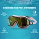 thumbnail image 5 of Gafas de natación impermeables para adultos con montura grande y lentes de policarbonato con revestimiento antivaho y ajuste de silicona para mayor comodidad y entrenamiento., 5 of 6