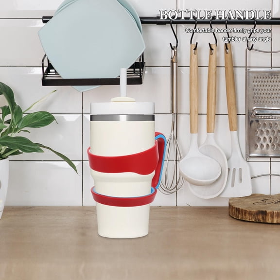 ETHZZLE Red Mug Handle with Ergonomic Design for 30 Oz Tumblers and Cup Holders