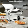 thumbnail image 2 of M Buder Pasta Maker Machine, 9 Adjustable Thickness with 2 Cutting Widths Noodles Maker, Silver, 2 of 9