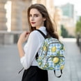 thumbnail image 6 of FORMRS Mini Backpack Purse for Women Quilted Travel Daypack Casual Shoulder Bag, Cartoon Plaid Lemon, 6 of 7