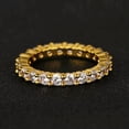 thumbnail image 5 of 4mm Wedding AAA Cz Band Women's Gift White Gold/Yellow Gold Filled Ring Size 6-9, 5 of 9