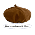 thumbnail image 2 of Boina para niños, niñas y niños, gorra plana, invierno y otoño, 2 of 5