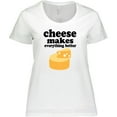 thumbnail image 3 of Inktastic Cheese Makes Everything Better Women's Plus Size T-Shirt, 3 of 5