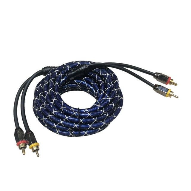 Cable de Interconexión Audio Estéreo para Automóvil de 4,5 con Doble Blindaje kusrkot Audio del coche rca