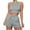 Gray, variant on Comfy Waffle 2 Piece Set for Women Sleeveless Tank Tops with Drawstring Shorts Solid Color Summer Lounge Matching