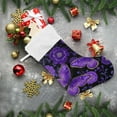 thumbnail image 6 of RMDQTR Christmas Stockings for Xmas Gifts - Large Size Festive Holiday Decor for Family Retro Purple Butterfly and Flowers, 6 of 8