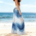 thumbnail image 4 of Levmjia Women's Bohemian Style Lightweight Beach Cover Up Sun Protection Pants Tie Dye Print 100% Polyester Palazzo Pants Swimsuit Cover Up Sarong Skirt S-2XL, 4 of 7