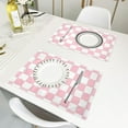 thumbnail image 5 of Pink Plaid Placemats Set of 6,Buffalo Check Dining Table Mats,Non-Slip Washable Place Mats Farmhouse Kitchen Table Placemats for Indoor Outdoor Party Wedding Decoration,12x18 inch, 5 of 6