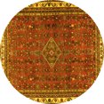 thumbnail image 1 of Ahgly Company Machine Washable Indoor Round Persian Yellow Traditional Area Rugs, 6' Round, 1 of 4