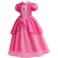 thumbnail image 2 of Guvpev G'irl's Deluxe Princess Dress with Crown & Dress up Accessories - Halloween Cosplay Costume Birthday Party Fancy Dress up, 2 of 8