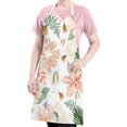 thumbnail image 5 of Pioneer Flower Floral Print Pattern Apron-Garden Aprons for Women with Pockets-Cotton Linen Waterproof Kitchen Cooking Gardening Aprons Adjustable for Kitchen,Cooking,BBQ and Salon 33x27 Inch, 5 of 7