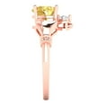 thumbnail image 3 of Claddagh Engagement Ring for Women - 1.06ct Natural Citrine in 14K Rose Gold Promise Ring, 3 of 6