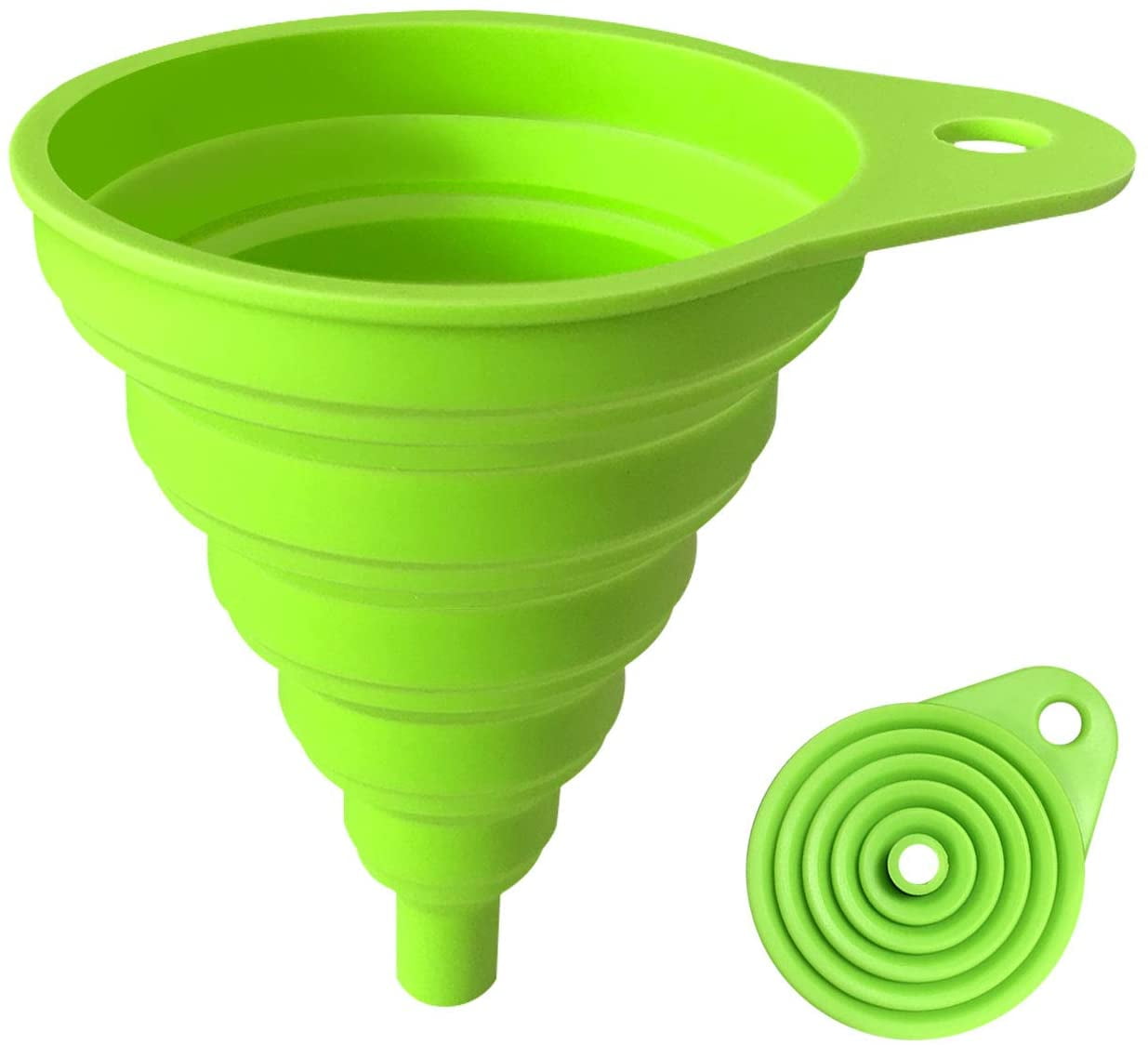 Silicone Collapsible Funnel , Kitchen Gadgets Foldable Funnel for Water Bottle Liquid Transfer