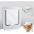 thumbnail image 1 of Puerta para Gatos Fácil de Instalar, 4 Opciones de Bloqueo Manual, Buen Sellado y Puerta para Gatos Sólida Puerta Interior Puerta para Gatos para Perros/Gatos Pequeños, 1 of 5