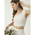 thumbnail image 5 of Moomaya Solid Womens Summer Coord Set, 2 Pcs Set Crop Top with Palazzo, Resort Wear, 5 of 8