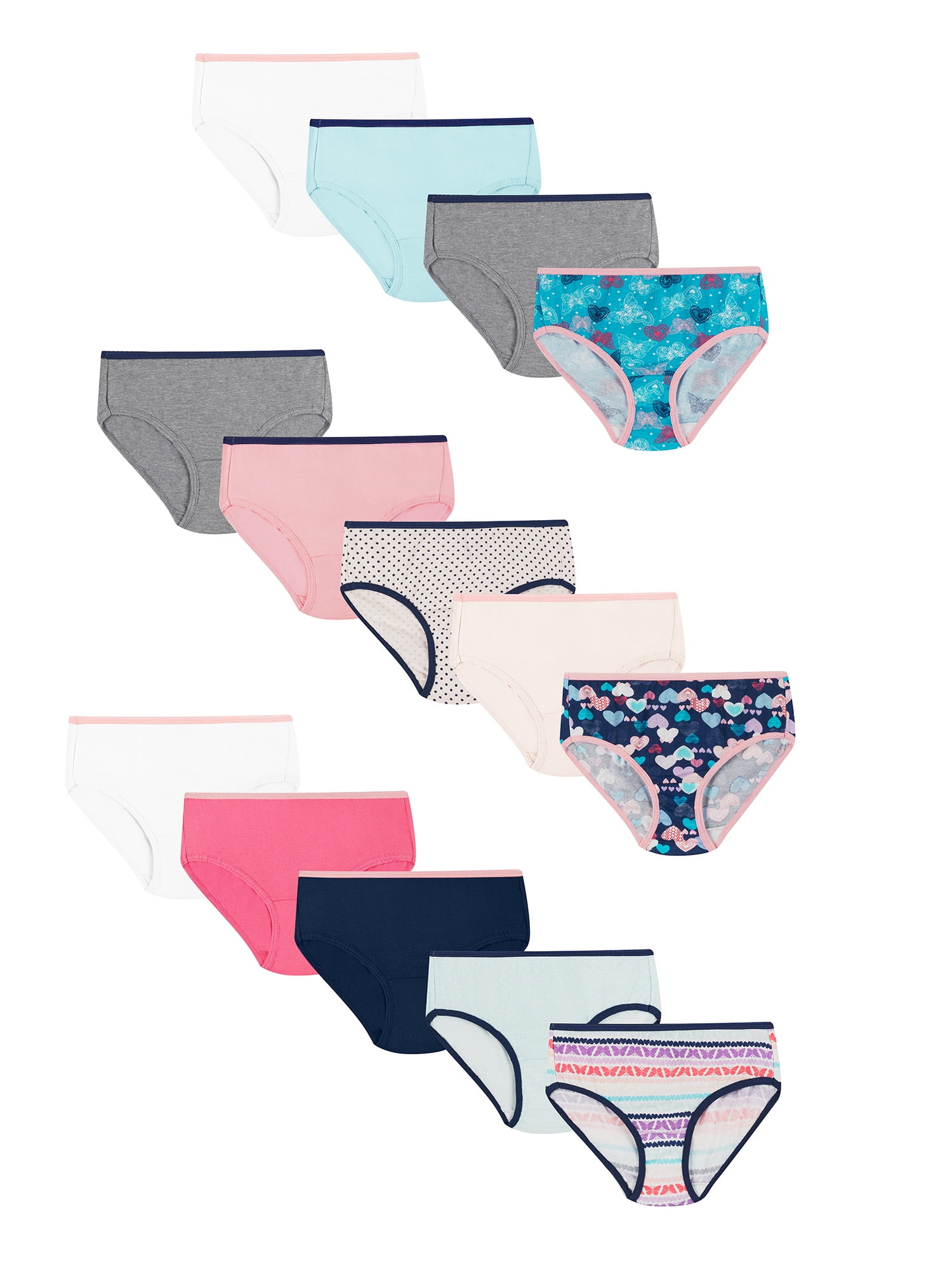 Hanes EcoSmart Tagless Brief Underwear, 10 Pack (Toddler Girls
