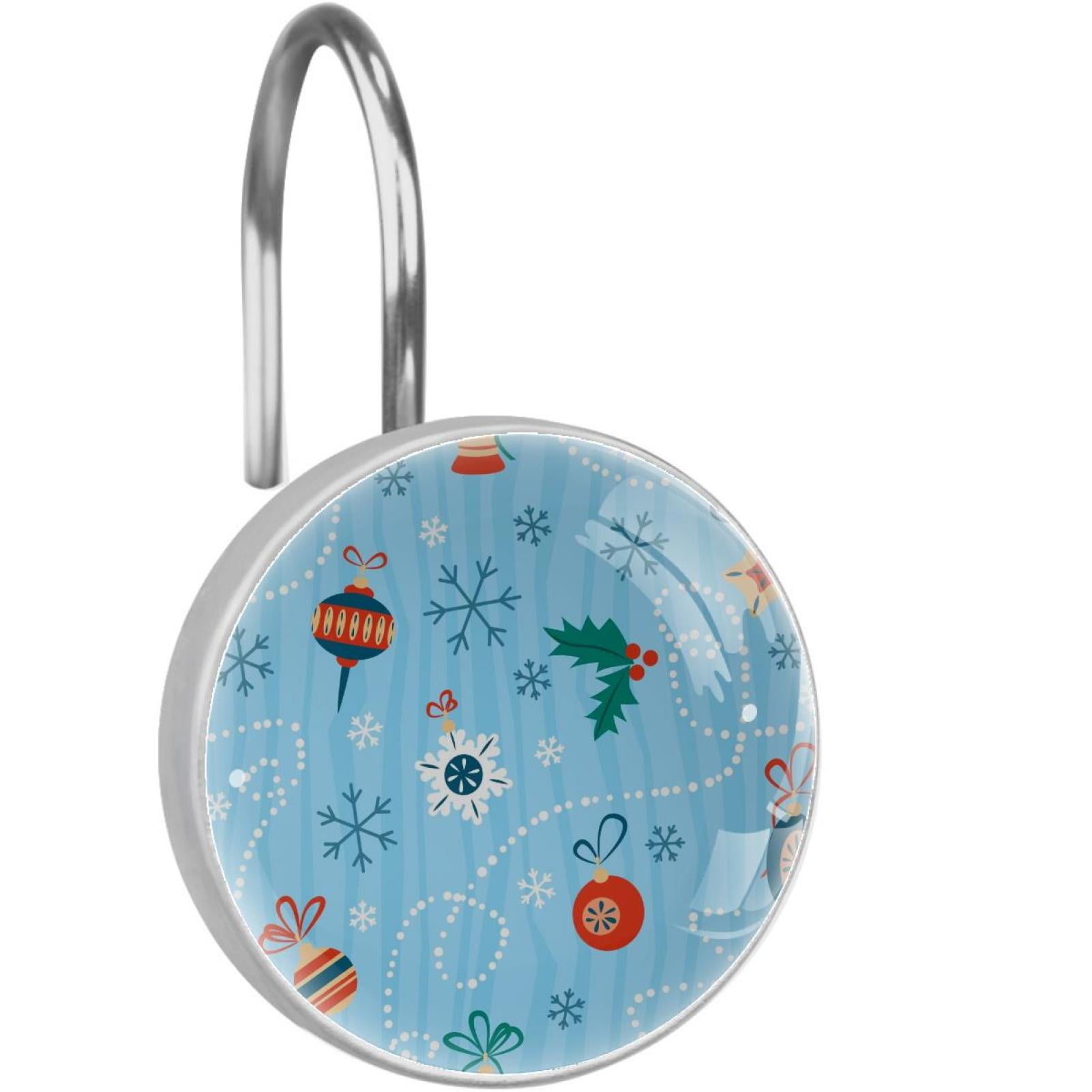 Christmas Shower Curtain Hooks???Set of 12???for Home Hotel Shower Rods