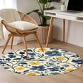thumbnail image 4 of Round Rugs 4Ft, Spring Botanical Art Round Area Rug Washable Indoor Throw Carpet, Spring Floral Summer Flower Soft Non Slip Circle Rug for Kitchen Nursery Room Home Decor Aesthetic, 4 of 8