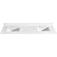 thumbnail image 2 of 72"x22" Solid White Product - Faucet Holes for Convenience - Bathroom Usage - Attractive Look, 2 of 7