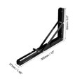 thumbnail image 2 of Unique Bargains Folding Bracket 12 inch 300mm for Shelves Table Desk Wall Mounted Support Collapsible Long Release Arm, 2 of 4