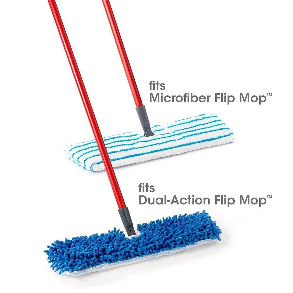 O-Cedar Dual-Action Microfiber Flip Mop Refill Pack of 4 