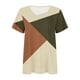 thumbnail image 4 of Fiudx Ofertas Flash Del Día Solo En Línea Blusa Superior con Estampado de Manga Corta y Cuello En V, Cómoda E Informal, a La Moda para Mujer, 4 of 4