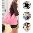 thumbnail image 7 of Kukuzhu Quilted Tote Bag for Women, Soft Puffer Tote Bag Lightweight Trendy Designer Lozenge Cos Bag Handbags, 7 of 7