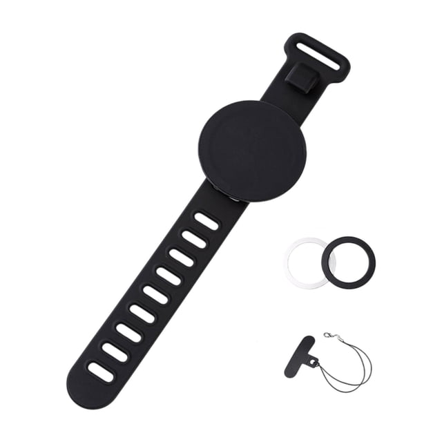 Bunblic Bracelet Support de Téléphone Réglable 360° Rotatif pour Vélo Cyclisme Marche Noir