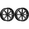 (2 Pack) 4/156 MSA M41 Boxer Wheel 14x7 4.0 + 3.0 Black For YAMAHA YXZ1000R SS 2019-2021