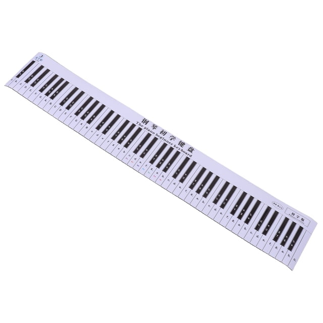BESTYASH Alfombrilla Para Piano Portátil Con Ejercicios De Digitación Y Chart De Notas Para Uso Diario
