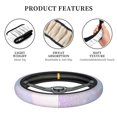 thumbnail image 6 of Disketp Rainbow Unicorn Party Elastic Microfiber Steering Wheel Cover for Truck,SUV,Cars,Universal 15 inch,Anti-Slip, 6 of 8