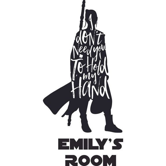 I Don't Need You Logo Cartoon Character Design Customized Wall Art Vinyl Decal - Custom Vinyl Wall Art - Personalized Name - Baby Girl Boy Bedroom Decal Room Wall Sticker Decoration Size (27x30 inch)