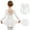 White, variant on Arshiner Girls Ballet Leotards with Chiffon Dance Skirt Long Sleeve Crisscross Back Toddler Dance Outfit Combo