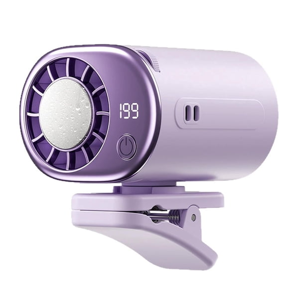 Ventilateur de Climatiseur à Pince pour Voiture 2026 avec Affichage LED - Rotation à 360°, Mini Ventilateurs Personnels de Refroidissement Portatifs Rechargeables par USB pour Bureau, Voiture.