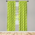 thumbnail image 5 of Ambesonne Green Window Curtains, Abstract Falling Leaf, Each 28" W x 95" L, Pale Yellow Apple Green, 5 of 5
