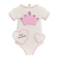 thumbnail image 4 of Ornaments by Elves Personalized Baby's First Christmas 2024 Ornament Princess Onesie Ornament .25lbs, 4 of 9