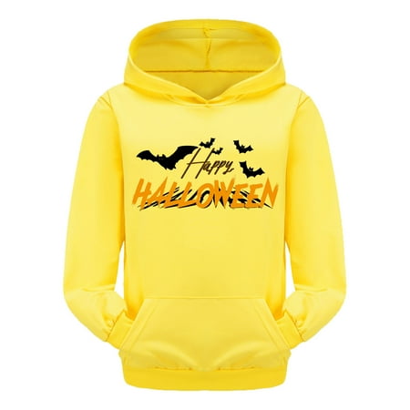 

Toddler Gril Hoodie Sweatshirts Shoulder Sleeve Pattern Printed Girls Fashion Comfy Casual Crew Neck Lounge Toddler Baby Halloween Outfit 6-7 Years
