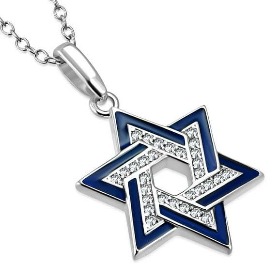 925 Sterling Silver Star of David Necklace Pendant
