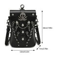 thumbnail image 5 of Yokua Women's Retro Punk Crossbody Bag Leather Shoulder Purse for Travel Shopping, 5 of 11