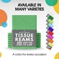 thumbnail image 2 of Crown Display - 480 Sheets, 15" x 20" Packing Paper Sheets For Gift Wrapping And Packing, Tissue Paper Ream - Emerald Green, 2 of 8