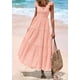 thumbnail image 4 of Vestido PRETTYGARDEN Maxi Rosa Claro Cuello Cuadrado XXL, 4 of 8
