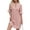 Dusty Pink, variant on Women's Eyelet Flounce Sleeve Mini Dress 95% polyester and 5% spandex fabric for a light comfortable everyday wear
