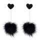 thumbnail image 2 of Linda Bola Amor Corazón Gota Cuelga Cadena Pendientes Elegante Dama Joyería Sunnimix Pendientes de bola, 2 of 6